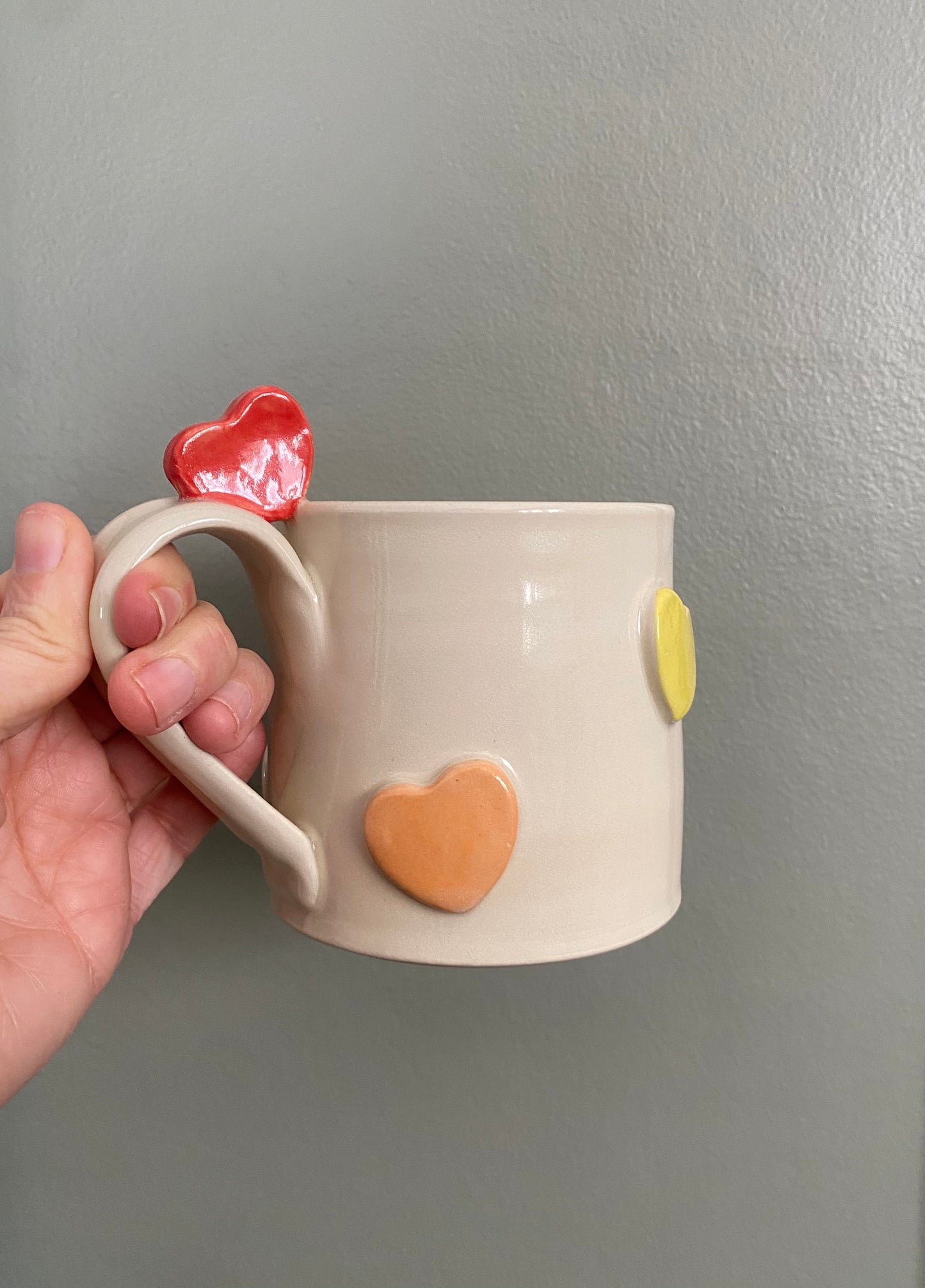 Conversation heart mug