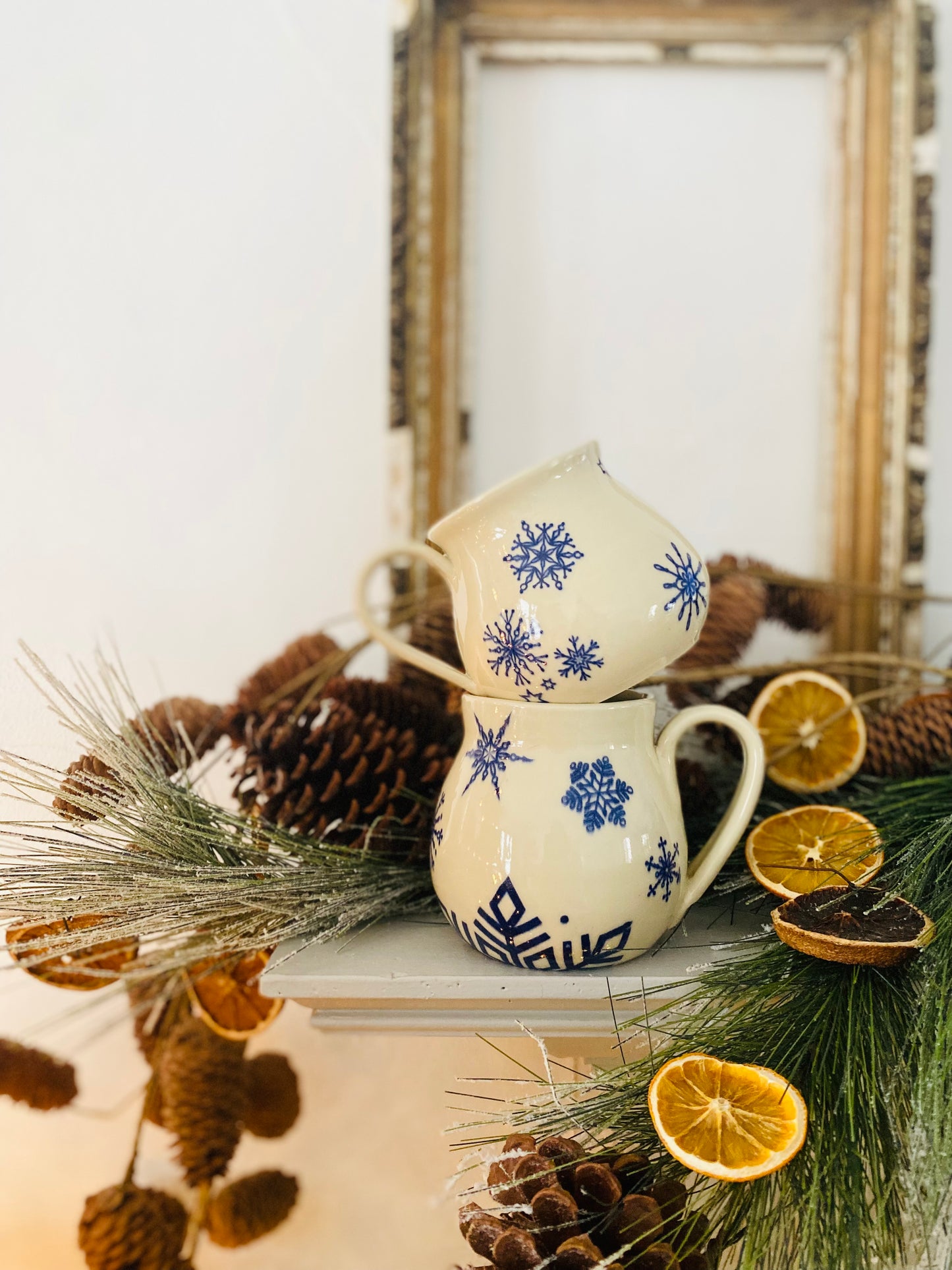 Cobalt Snowflake Mug #3