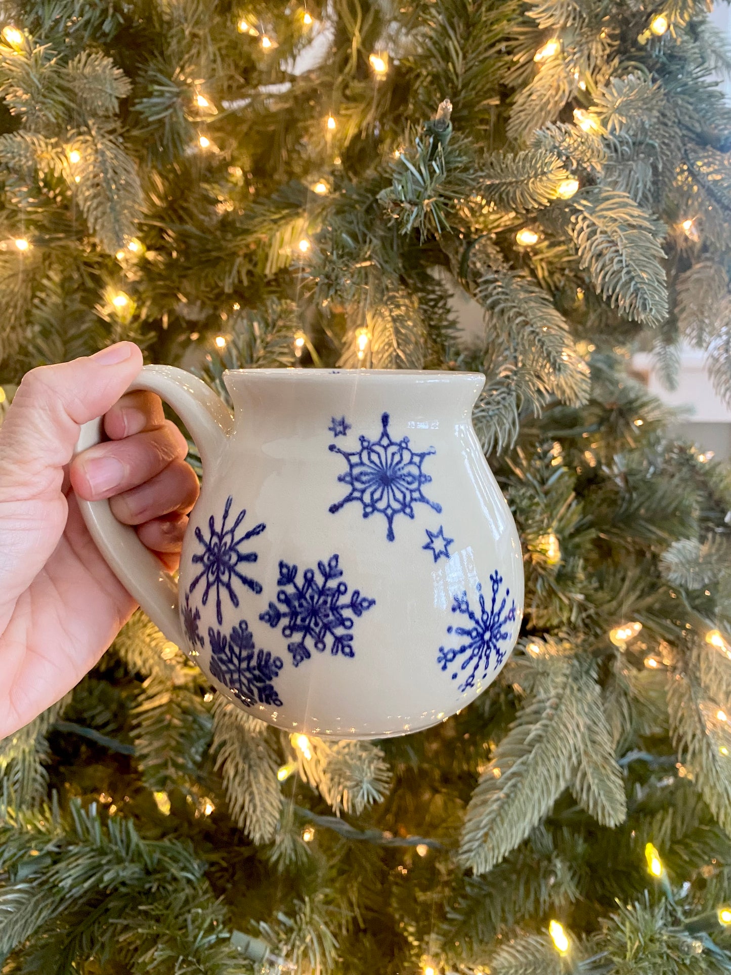 Cobalt Snowflake Mug #1