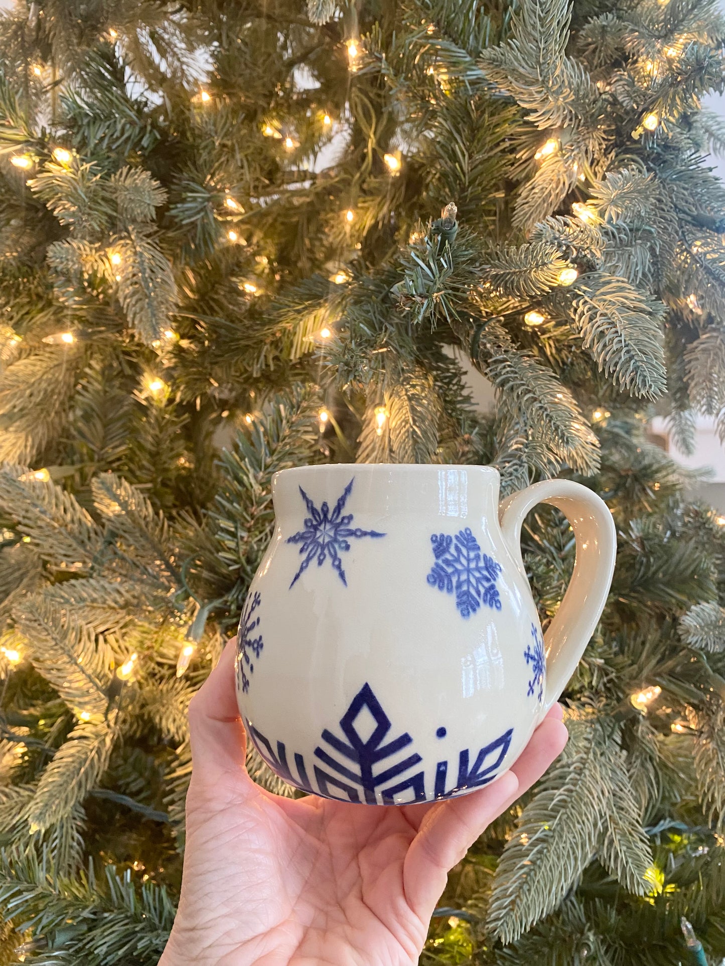 Cobalt Snowflake Mug #3