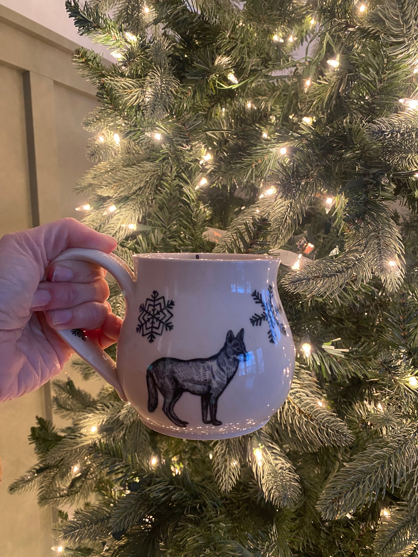 Fox & snowflake mug