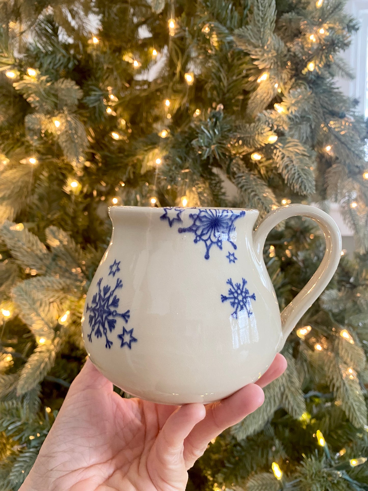 Cobalt Snowflake Mug #4