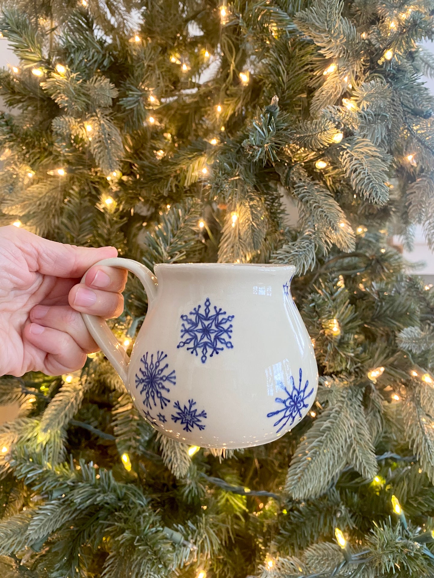 Cobalt Snowflake Mug #4