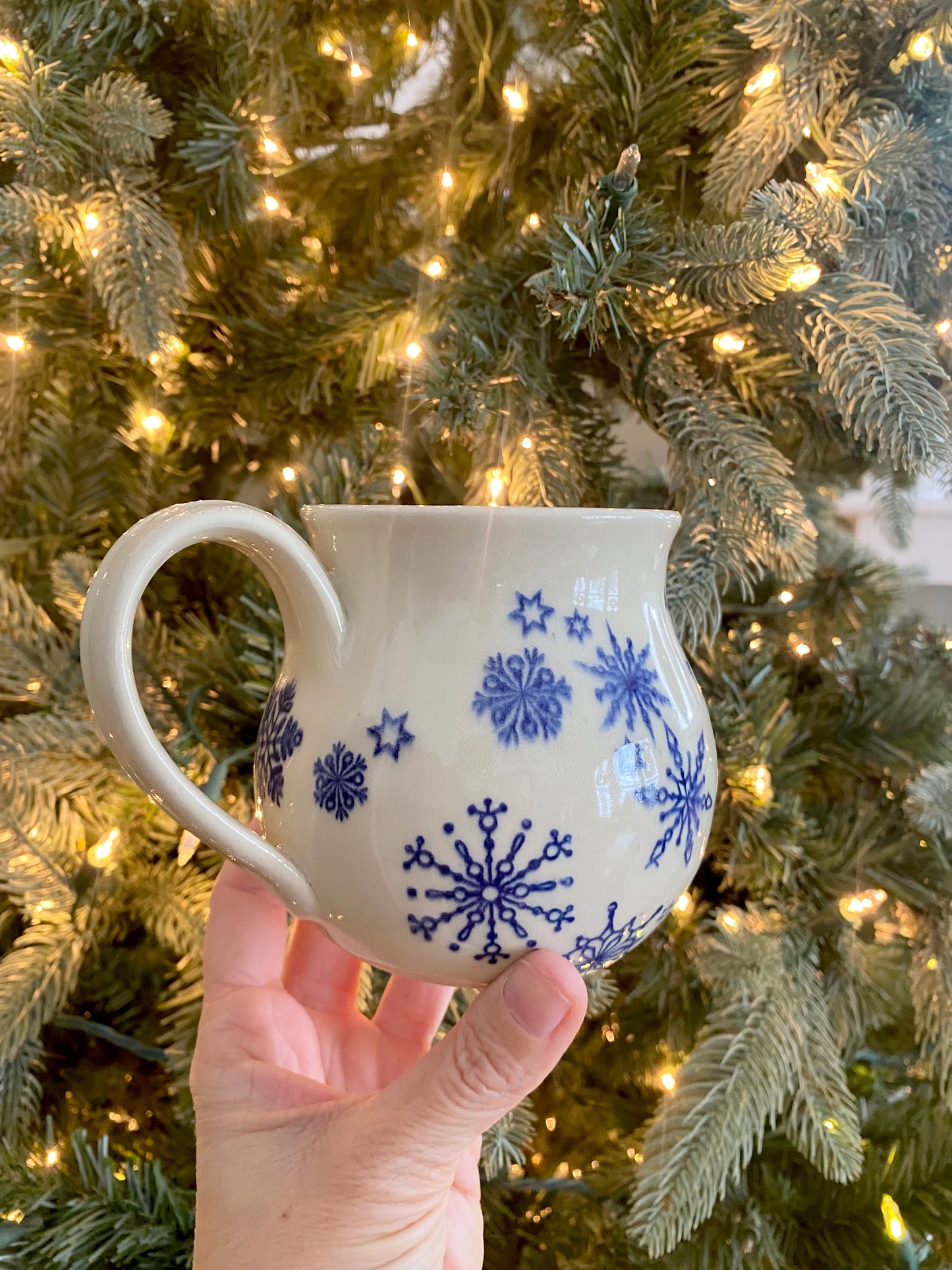 Cobalt Snowflake Mug #2