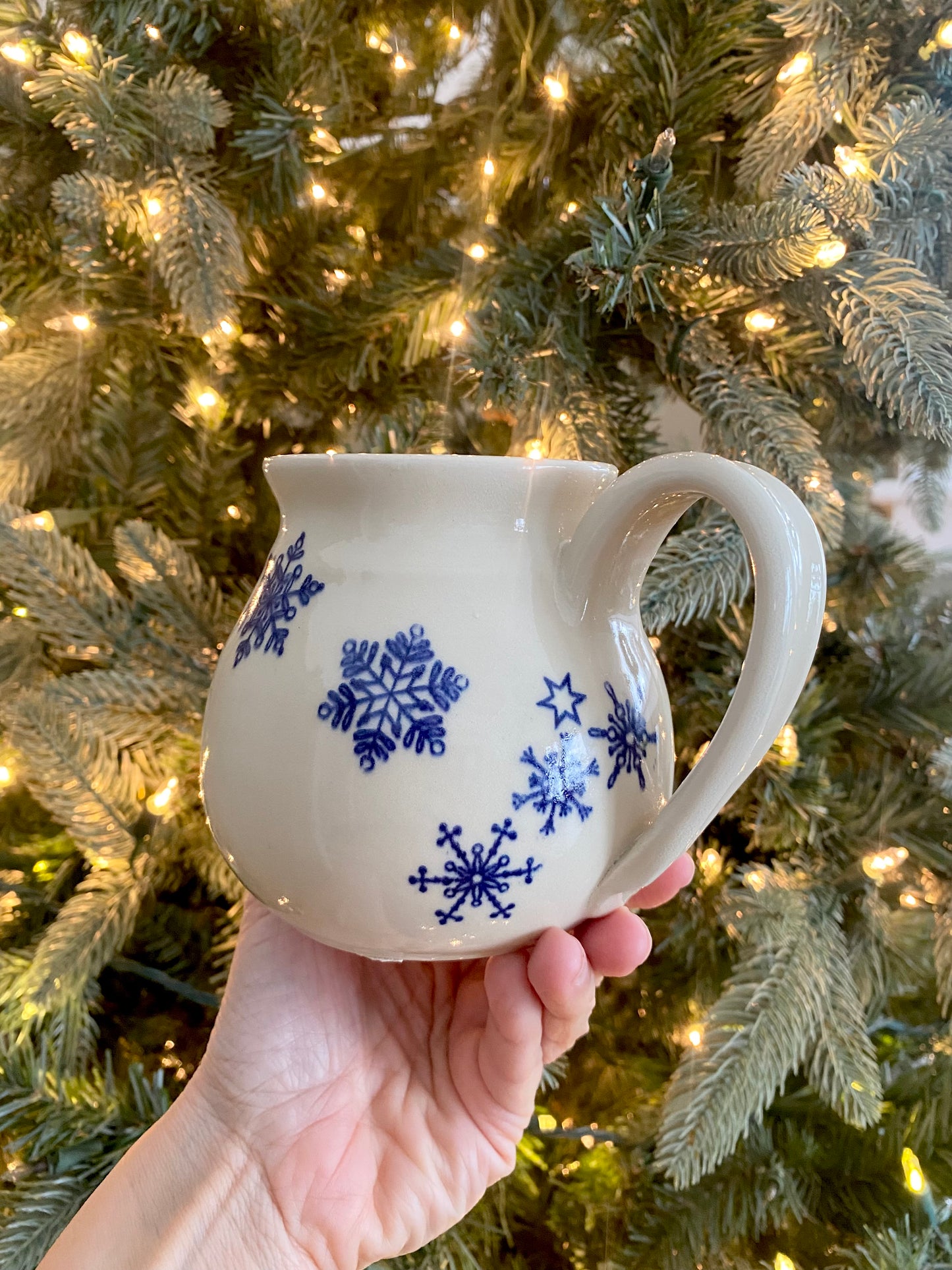 Cobalt Snowflake Mug #1