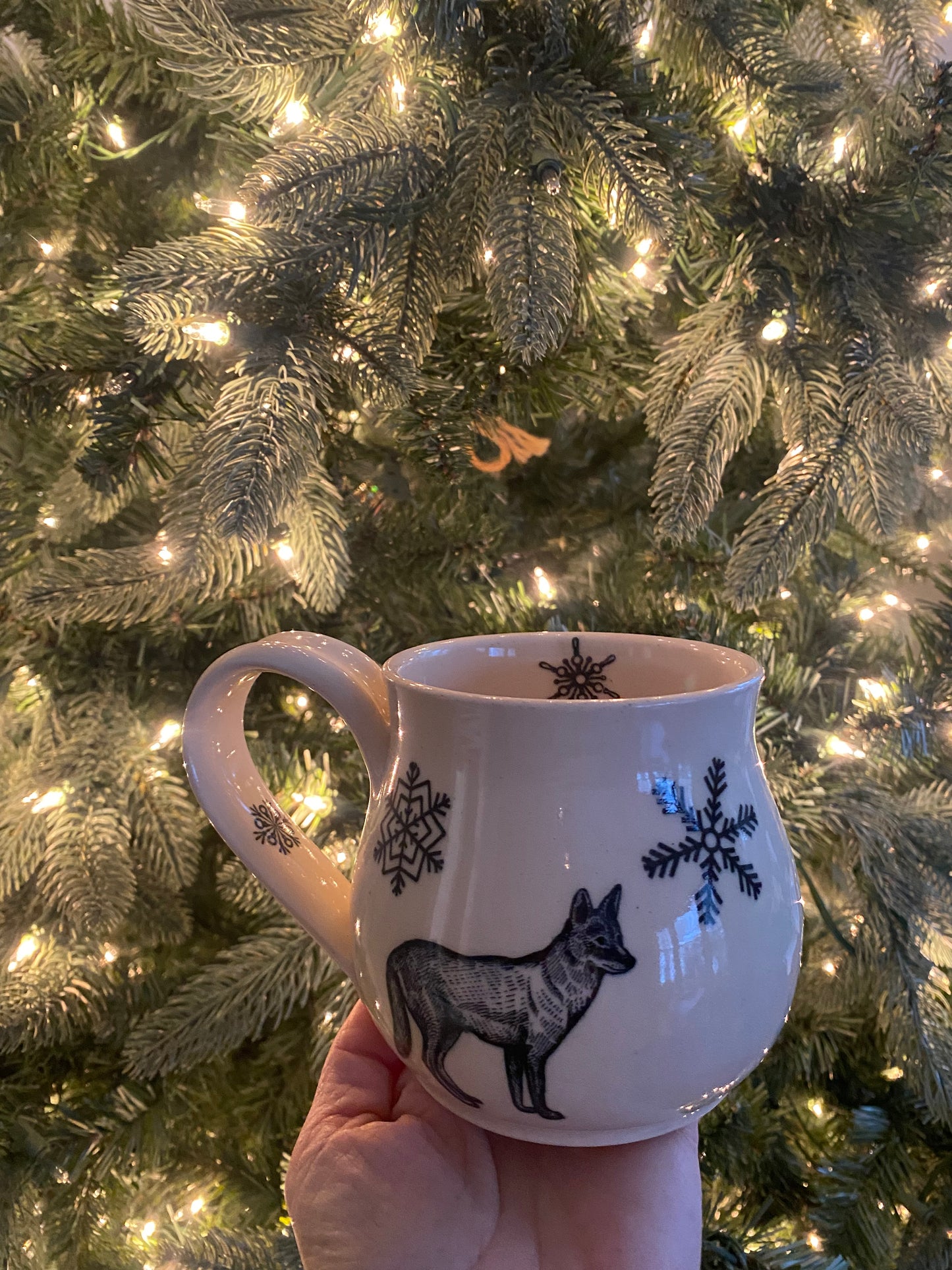 Fox & snowflake mug