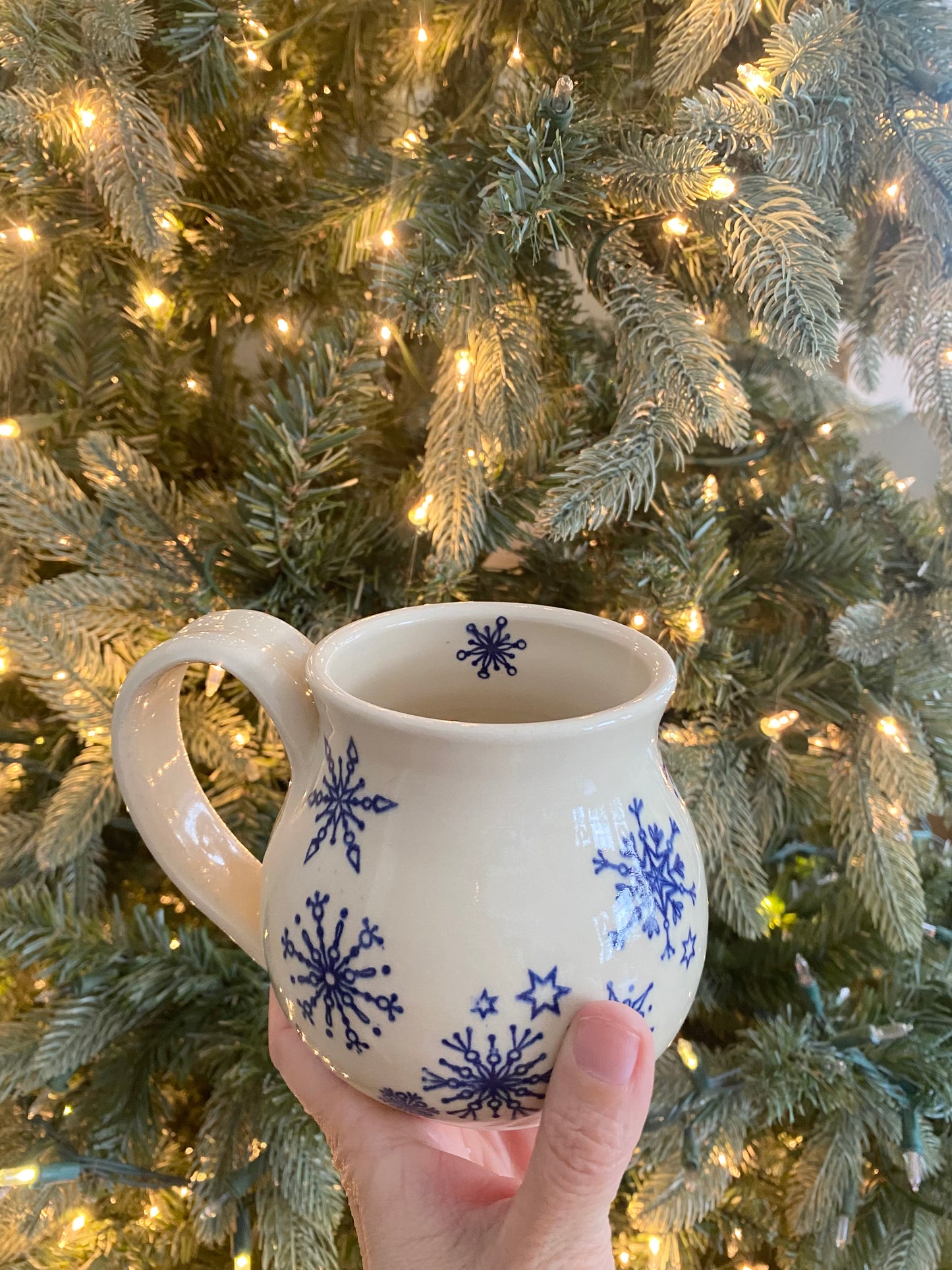 Cobalt Snowflake Mug #5