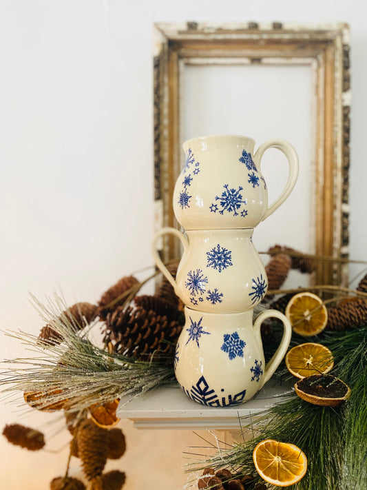 Cobalt Snowflake Mug #1