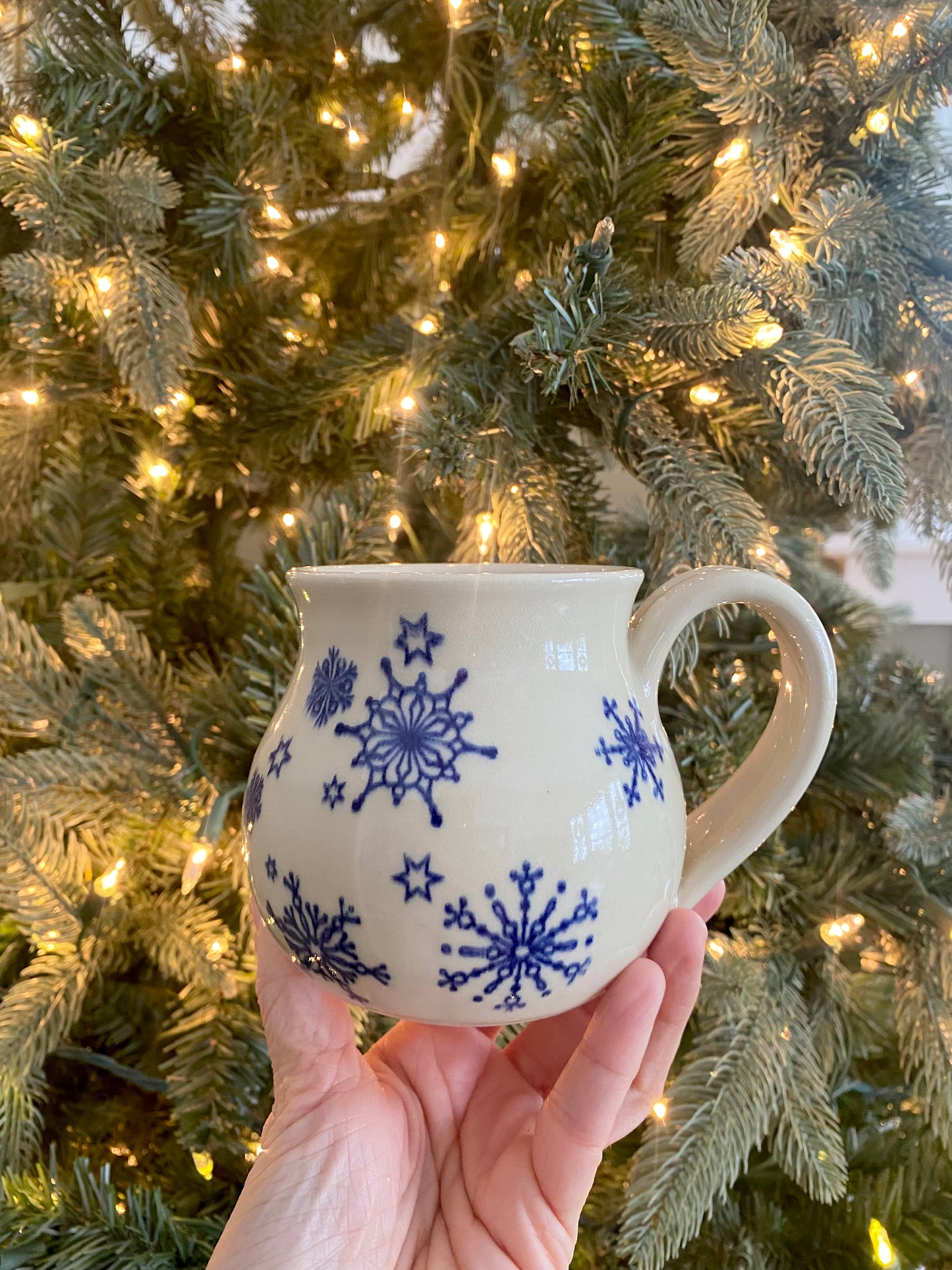 Cobalt Snowflake Mug #2