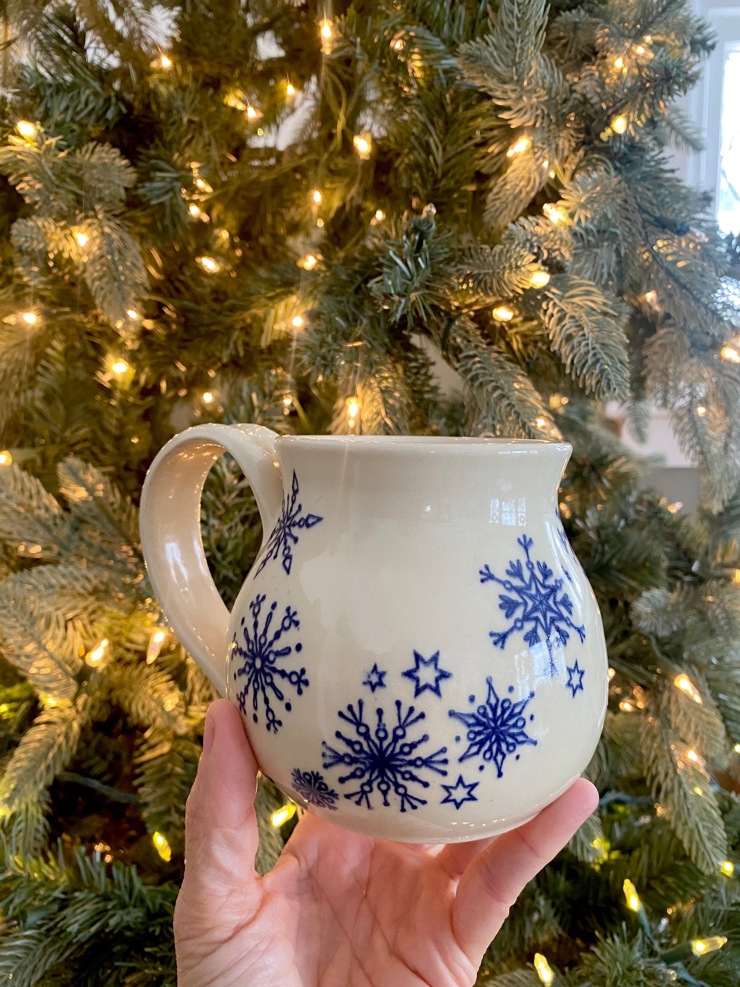 Cobalt Snowflake Mug #5